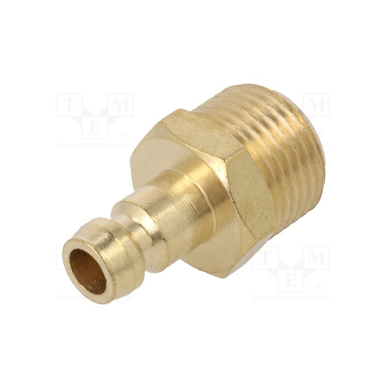 10 pcs : K06H GZ38 - Connector, connector pipe, max.10bar, Enclos.mat: brass, Seal: FPM