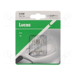 20 set : LLB239PX2 - Filament lamp: automotive, SV8,5-8, transparent, 12V, 5W, LLB