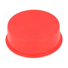 50 pcs : 14500 -AS - Plugs, Body: red, Out.diam: 61.5mm, H: 20mm, Mat: LDPE, push-in, round