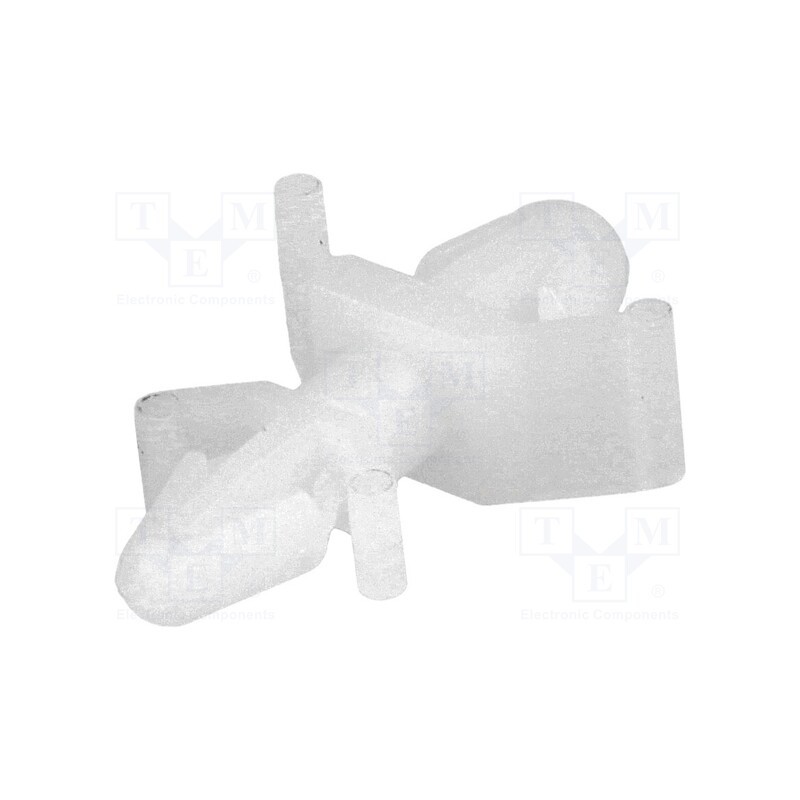 50 pcs : CS-0406 - PCB distance, polyamide, L: 6.4mm, snap fastener, natural, UL94V-2