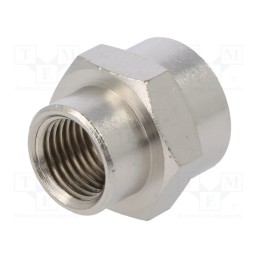 10 pcs : 3010 1/4-3/8 - Muff, reductive, nickel plated brass, Input thread: G 1/4'