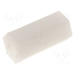 20 pcs : FIX-HP4-12 - Screwed spacer sleeve, hexagonal, polyamide, M4, L: 12mm