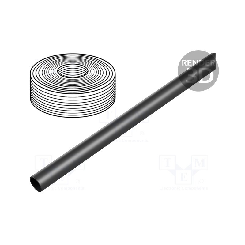 20 m : 543241 - Pneumatic tubing, -0.95÷10bar, polyetylene, PEN, black, -30÷60°C