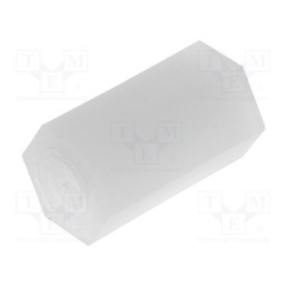 20 pcs : FIX-HP4-10 - Screwed spacer sleeve, hexagonal, polyamide, M4, L: 10mm