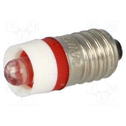 10 pcs : LLED-E10/24/R - LED lamp, red, E10, 24VDC, 24VAC