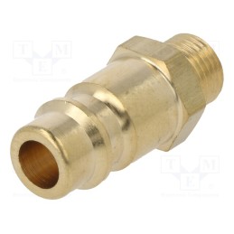 10 pcs : ES 18 NA - Quick connection coupling, 0÷35bar, brass, 31mm, 1000l/min
