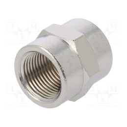 10 pcs : 401835 - Muff, straight, nickel plated brass, Thread: G 3/8', max.300°C