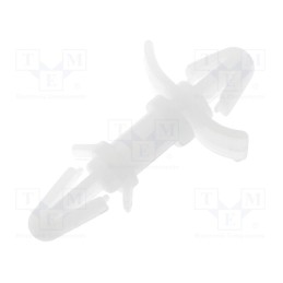 50 pcs : FIX-LCB-10 - PCB distance, polyamide, L: 10mm, latch/latch, natural, UL94V-2