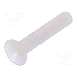 50 pcs : 8G202M3X16 - Screw, M3x16, 0.5, Head: countersunk, slotted, 1mm, polyamide