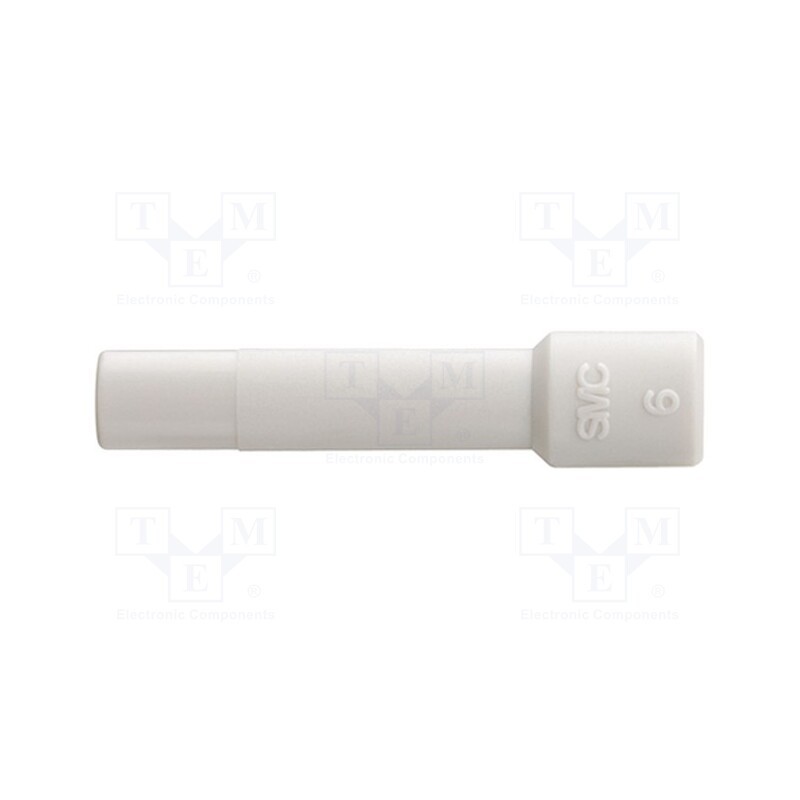 20 pcs : KQ2P-08 - Stopper, polypropylene, L: 39mm, white, Ø: 8mm