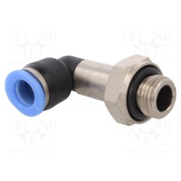 10 pcs : PLLG-186 - Push-in fitting, angled, -0.95÷10bar, Thread: G 1/8', 0÷60°C
