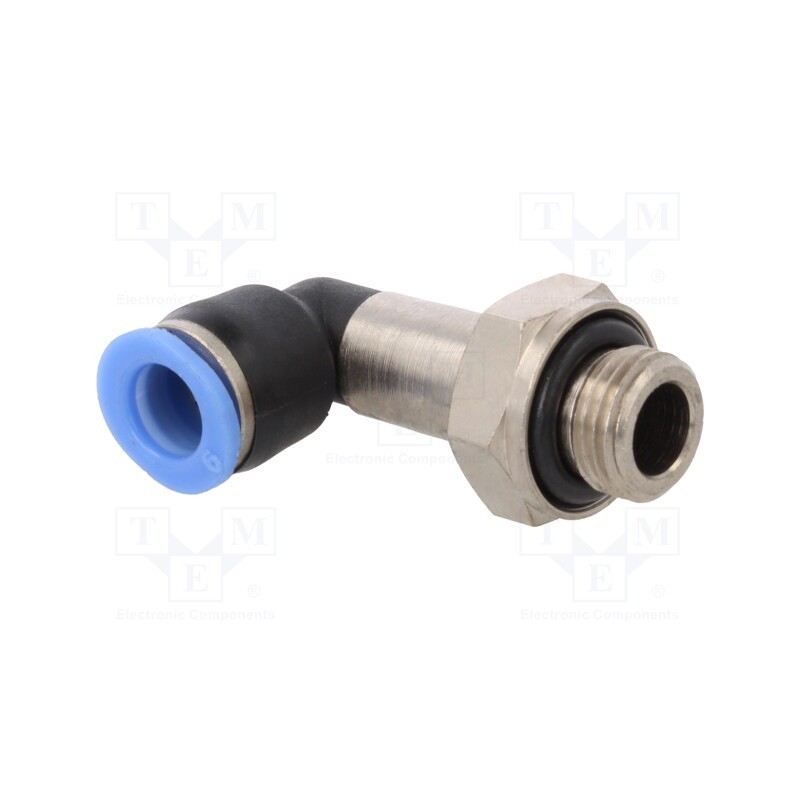 10 pcs : PLLG-186 - Push-in fitting, angled, -0.95÷10bar, Thread: G 1/8', 0÷60°C