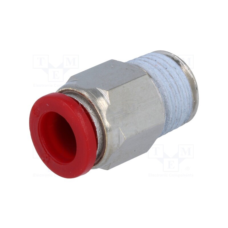 10 pcs : C01250828 - Push-in fitting, straight, PBT, Thread: BSP 1/4'