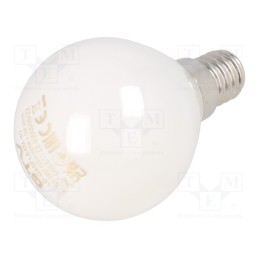 10 pcs : LD-G45FLE4M-40 - LED lamp, milky, E14, 230VAC, 4W, 360°, 4000K