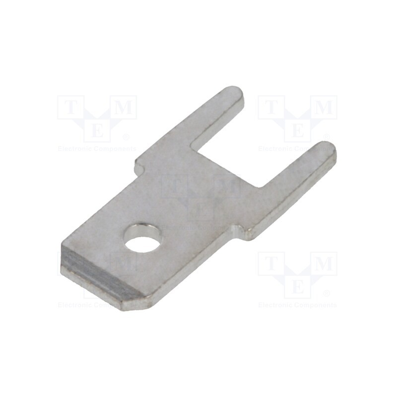 50 pcs : 382508.28 - Terminal: flat, 4.8mm, 0.8mm, THT, bronze, tinned, straight