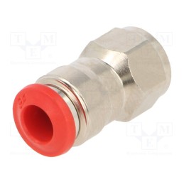 10 pcs : 50030 6-1/8 - Push-in fitting, straight, -0.99÷20bar, nickel plated brass