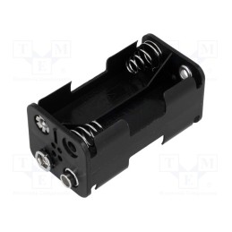 10 pcs : BH-343-2B - Holder, AA,R6, Batt.no: 4, 6F22 type, black