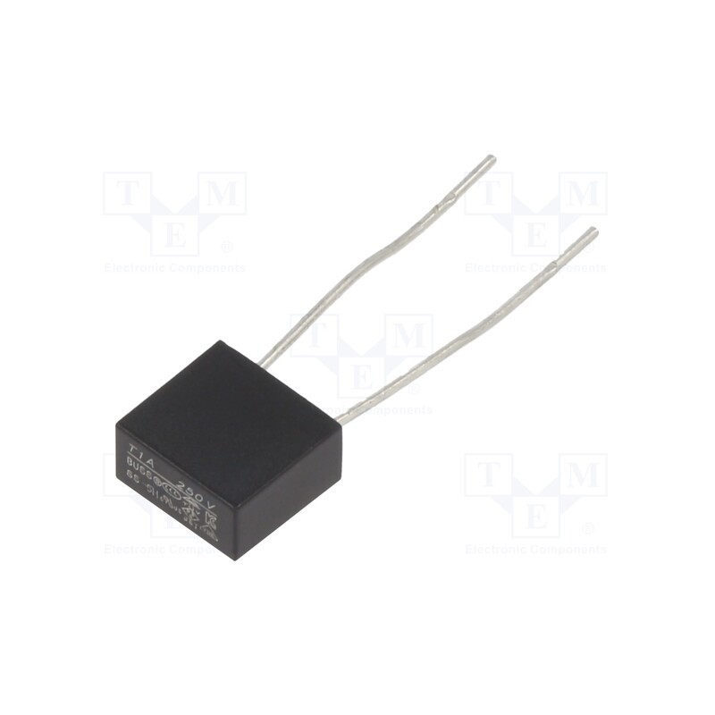 10 pcs : SS-5H-1A-AP - Fuse: fuse, time-lag, 1A, 250VAC, THT, TE5, SS, 5.08mm, Ammo Pack