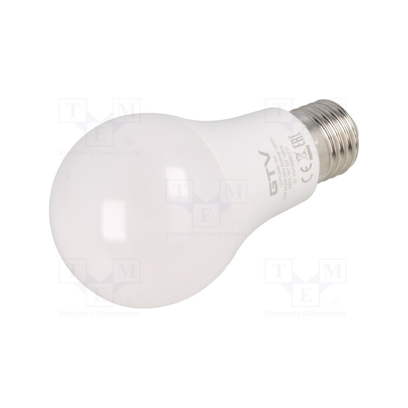 10 pcs : LD-PC3A60-15W - LED lamp, neutral white, E27, 230VAC, 1400lm, 14.1W, 180°, 3600K