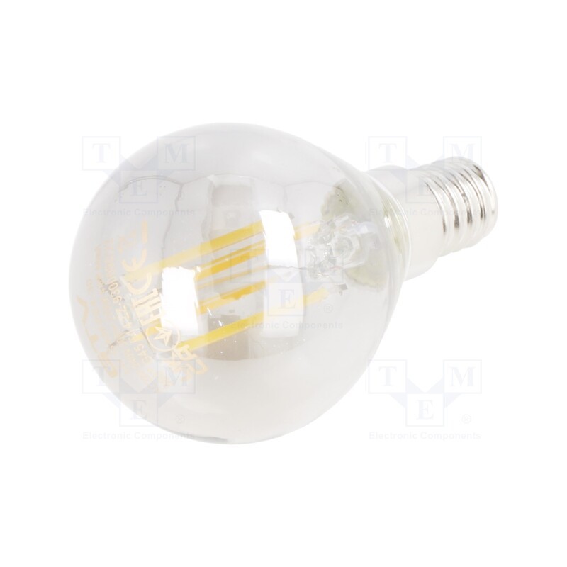 10 pcs : LD-G45FPE4-30 - LED lamp, grey, E14, 230VAC, 4W, 360°, 2700K