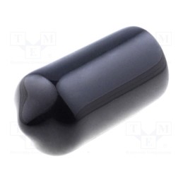 50 pcs : FIX-VCP10020-BK - Cap, Body: black, Øint: 10mm, Mat: PVC Soft, L: 20mm
