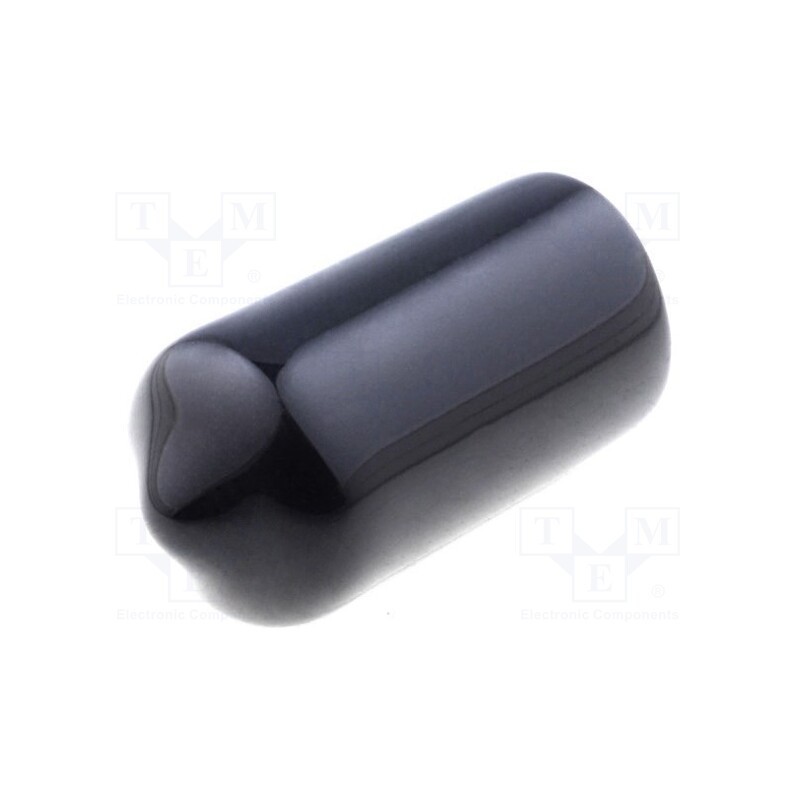50 pcs : FIX-VCP10020-BK - Cap, Body: black, Øint: 10mm, Mat: PVC Soft, L: 20mm