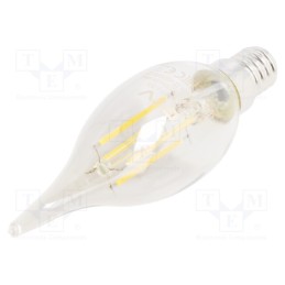 10 pcs : LD-C35FEP4-30L - LED lamp, grey, E14, 230VAC, 4W, 360°, 2700K