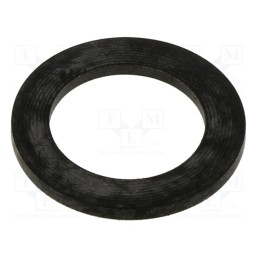 50 pcs : ENBR-WG-M16-BL-A - Gasket, NBR rubber, Thk: 1.5mm, Øint: 14.3mm, M16, black, Entrelec