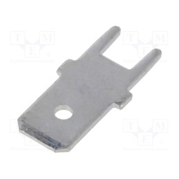 50 pcs : 3866B.68 - Terminal: flat, 6.3mm, 0.8mm, male, THT, tinned, brass