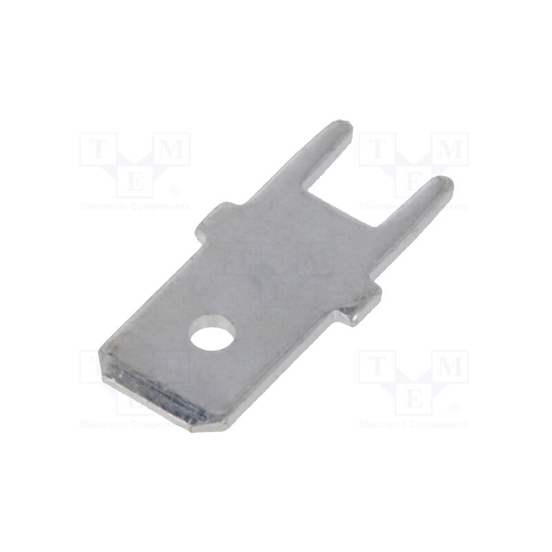 50 pcs : 3866B.68 - Terminal: flat, 6.3mm, 0.8mm, male, THT, tinned, brass