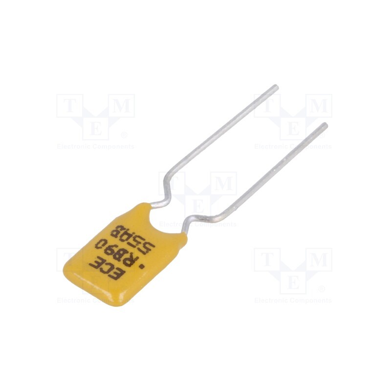 20 pcs : RB090-30 - Fuse: PTC polymer, 900mA, 7.4x12.2mm, 5.1mm, Ø0.51x7.6mm