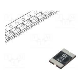 10 pcs : 2920L030DR - Fuse: PTC polymer, 300mA, 2920L