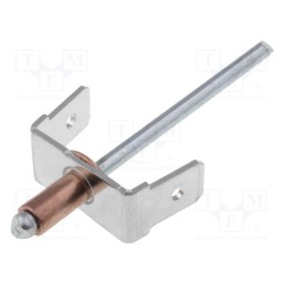 10 pcs : 388021.67 - Terminal: flat, 6.3mm, 0.8mm, 2 x male, with copper rivet, riveted
