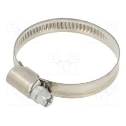20 pcs : 158/32-50/W2 - Cable tie, Ø: 32÷50mm, W: 9mm, Material: chrome steel AISI 430