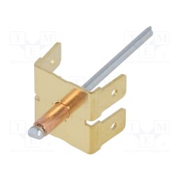 10 pcs : 388041.6 - Terminal: flat, 6.3mm, 0.8mm, 4 x male, with copper rivet, riveted