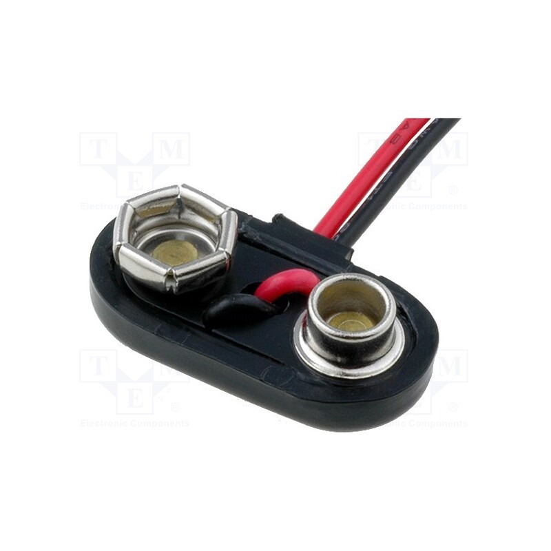 10 pcs : 237-M - 6F22 connector, 6F22,6LR61, Type: transversal (low profile)