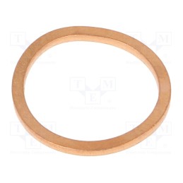 20 pcs : DIN 7603-CU-17-21-A - Gasket, copper, Thk: 1.5mm, Øint: 17mm, Øout: 21mm, DIN 7603