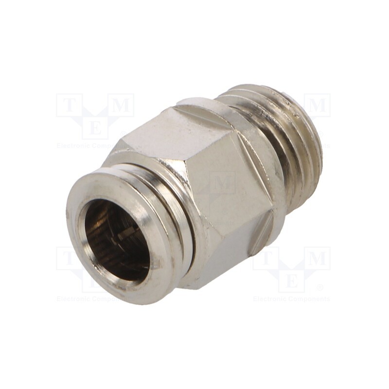 10 pcs : 57020 8-1/4 - Push-in fitting, straight, -0.99÷20bar, nickel plated brass
