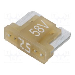 20 pcs : 341726-58V - Fuse: fuse, 7.5A, 58VDC, automotive, 11mm, tin alloy