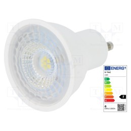 10 pcs : SKU 194 - LED lamp, cool white, GU10, 220/240VAC, 480lm, P: 6.5W, 110°, 6400K
