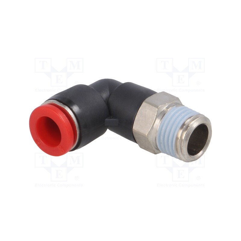 10 pcs : C01470828 - Push-in fitting, angled, PBT, Thread: BSP 1/4'