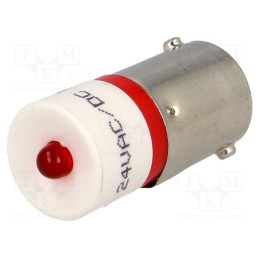 10 pcs : 18602350 - LED lamp, red, BA9S, 24VDC, 24VAC