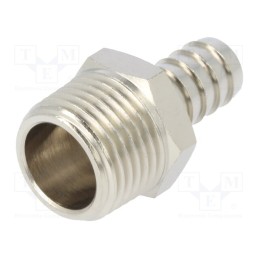10 pcs : 3040 12-1/2 - Push-in fitting, connector pipe, nickel plated brass, 12mm
