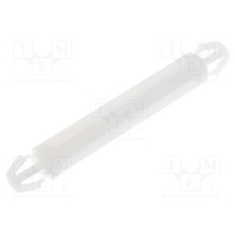 50 pcs : FIX-LCC-27 - PCB distance, polyamide, L: 27mm, latch/latch, natural, UL94V-2