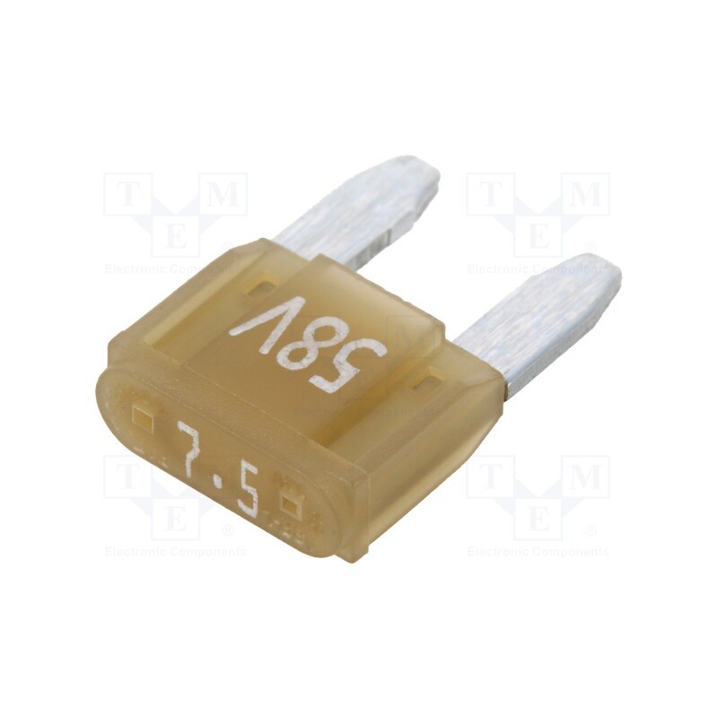 20 pcs : 341126-58V - Fuse: fuse, 7.5A, 58VDC, automotive, 11.2mm, tin alloy