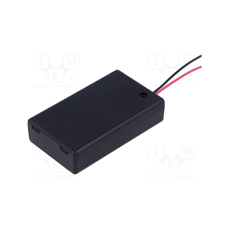 10 pcs : SBH-431-1A - Holder, AAA,R3, Batt.no: 3, cables, black, 150mm