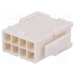 10 pcs : 39012086 - Plug, wire-wire, male, Mini-Fit Jr, 4.2mm, PIN: 8, w/o contacts