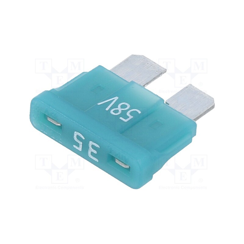 20 pcs : 340034-58V - Fuse: fuse, 35A, 58VDC, automotive, 19.3mm, tin alloy