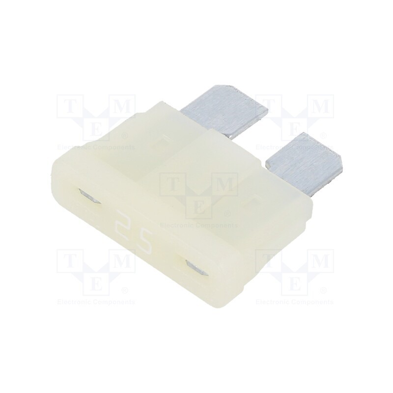20 pcs : 340032-58V - Fuse: fuse, 25A, 58VDC, automotive, 19.3mm, tin alloy