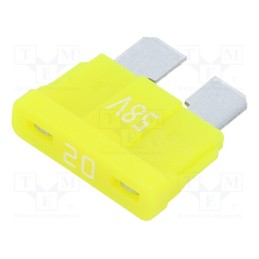 20 pcs : 340031-58V - Fuse: fuse, 20A, 58VDC, automotive, 19.3mm, tin alloy